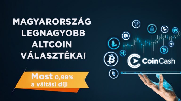 Már 50 coin és token a CoinCashnél – most 0,99% a váltási díj!