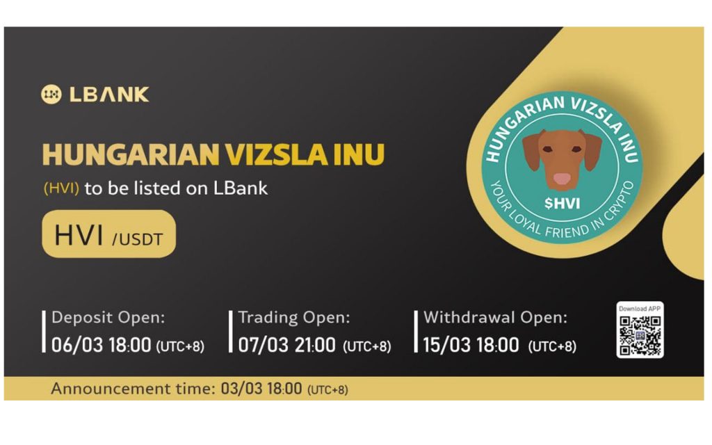 Az LBank Tőzsde listázza a Hungarian Vizsla Inu Tokent 2022 Március 7.-én