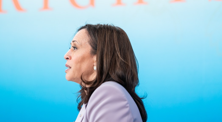 Kamala Harris profil oldalból