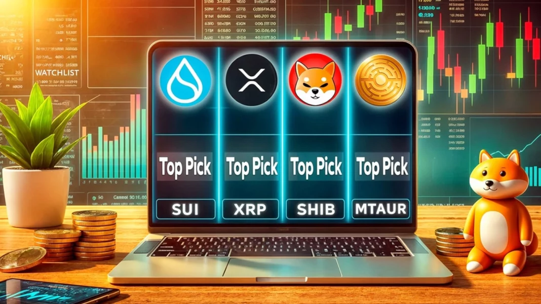 Ár-előrejelzés a SUI, XRP, Shiba Inu, és MTAUR októberben