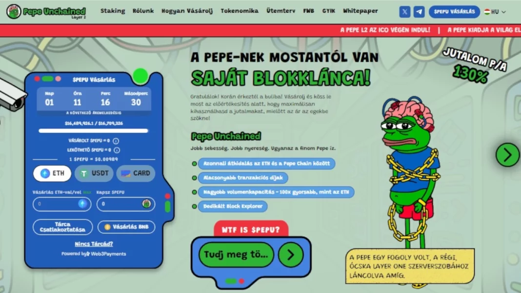 A Pepe az egekben, a Pepe Unchained megy utána